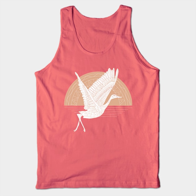 Peachy Crane Tank Top by LauraKatMax